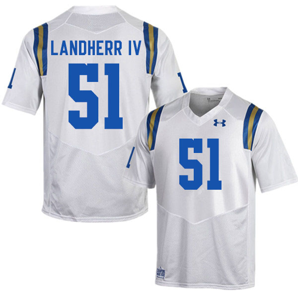 Men #51 Jack Landherr IV UCLA Bruins College Football Jerseys Sale-White